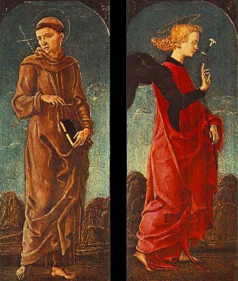 Cosimo Tura St Francis of Assisi and Announcing Angel